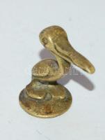 XIX. sz eleje. Pelikánt formázó réz pecsétnyomó, viasz olvasztó tálkával / 
First half of XIXth cent...