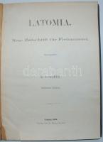 B. Cramer: Latomia - Neue Zeitschrift für Freimaurerei. 15. Jahrgang Leipzig 1892. Bruno Zechel. Szabadkőműves folyóirat félvászon kötésben. / Freemaison magazine in half-linen binding 208p.