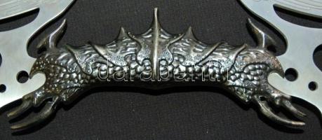 Igényes fantasy fegyver - batlet acél pengékkel díszes fém markolattal, kiélezve /
Fantasy weapon (s...