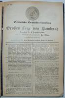 Szabadkőművesség / Freemasonry: 1874 Ordentliche Quartalversammlung der großen Loge von Hamburg. 168.-188. füzetek félvászon kötésben / booklets in half linen binding together.