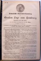 Szabadkőművesség / Freemasonry: 1874 Ordentliche Quartalversammlung der großen Loge von Hamburg. 168...