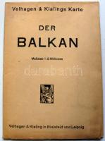 1940 Balkán térkép. Velhagen & Klaßings /  1940 Map of the Balkans 90x100 cm
