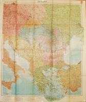 1940 Balkán térkép. Velhagen & Klaßings / 
1940 Map of the Balkans 90x100 cm