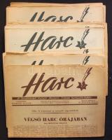 1944 Harc - a Zsidókérdést Kutató Magyar Intézet hivatalos lapja 1-30. számok (9., 15. hiányzik). 1944 máj 20.-tól 1944 dec. 16.-ig Mind jó állapotban.