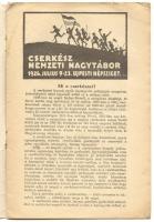 1926 Cserkész Nagytábor illusztrált programfüzet térképpel 16p