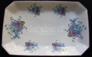 Nefelejcsekkel díszített jelzett Altrohlau porcelán húsos tál / Altrohlau porcelain meat plate 40x25cm