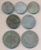 1839B 20Kr Ag + 1848KB 20Kr Ag + 1869KB 10Kr "Magyar Királyi Váltó.." + 1870KB 10Kr Ag + 1...