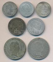 1839B 20Kr Ag + 1848KB 20Kr Ag + 1869KB 10Kr "Magyar Királyi Váltó.." + 1870KB 10Kr Ag + 1...