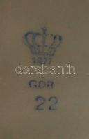 Kézzel festett barokk stílusú Lippelsdorfi porcelán szobor (apró hibák) /
Handpainted Lippelsdorf ch...