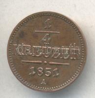 Ausztria 1851A 1/4Kr T:1 Austria 1851A 1/4 Kreuzer C:Unc