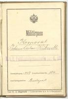1907 Katonai igazolvány / Militarpass k.u.k. Feldkanone Regiment Nr. 4 Bat 12.
