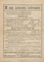 cca 1930 Bátori Artúr Emil bélyegáruházának karácsonyi hirdetése