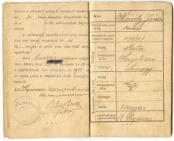 1895 Honvéd Népfölkelési Igazolvány cs. és kir. 7 huszárezred katonájának / Soldier's id