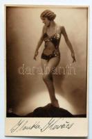 cca 1920 Lucy Doraine - Kovács Ilonka színésznő dedikált fotó / Lucy Doraine autograph signed photo