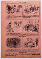 1919 Tanácsköztársasági röplap képregényes formában / 
1919 Hungarian Soviet Republic comics flyer 2...