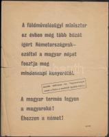 1944 Németellenes röplap: Éhezzen a német / Flyer againste the Gemans 20x26 cm