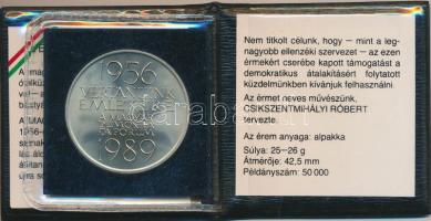Csikszentmihályi Róbert: 1989. "1956-1989 Vértanúink emlékére" MDF alpakka emlékérem T:BU ...