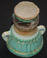 Jelzés nélküli mázas kerámia figura 15cm