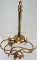 Összecsavarozható négykarú réz gyertyatartó / Four-branched brass candelabrum with adjustable parts 32cm