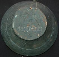 XIX. századi jelzett kerámia fali tál d: 19cm