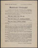 1919 Tanácsköztársaság Alkohol-ellenes röplap