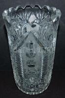 Kis kristály tétel: 2db klf méretű salátás tál és 1db váza 15cm