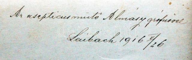 1916 Almásy Denise grófnő a laibachi hadikórház műtőjében / 
1916 Laibach countess Denise Almássy in...