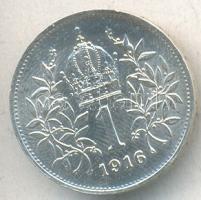 Ausztria 1916. 1K Ag T:1-
Austria 1916. 1 Corona Ag C:AU