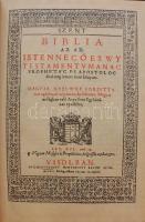 Vizsolyi Biblia I.-II. kötet. Facsimile kiadás. Bp. 1990. Magyar Helikon. Kiadói egészbőr kötésben, ...