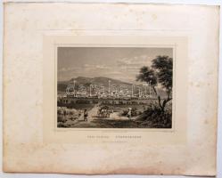 cca 1840 Rohbock: Pécs városa  acélmetszet 30x24 cm