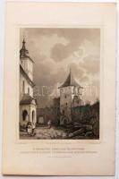 cca 1840 Rohbock: Erdély Botfalva acélmetszet / Transylvania Brenndorf steel-engraving 15x24 cm
