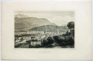cca 1840 G. M. Karz: Roveredo, Tirol acélmetszet / Steel-engraving