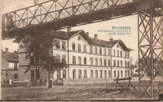Királyháza Red Cross building, railway overpass