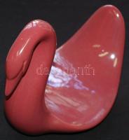 Jelzés nélküli porcelán hattyú figura / Unmarked chinaware swan figure 21x16cm