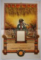 cca 1940 Nagy alakú, dekoratív hősi halotti oklevél, kitöltetlen s: Haranghy