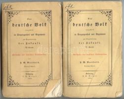 Barthold: Das deutsche Volk dargestellt in Vergangenheit und Gegenwart zur Vergründung der Zukunft VI.-VII. kötet / volumes Leipzig 1851-1853 Weigel 278+512 p.