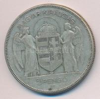 1930. 5P Ag "Horthy-jobbra" T:3