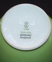 ~1970 Kézzel festett aranyozott mintával díszített jelzett Wallendorf porcelán váza /
Handpainted go...