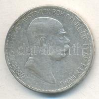 Ausztria 1908. 5K Ag "Jubileum" T:3 Austria 1908. 5 Corona Ag "Jublilee" C:F