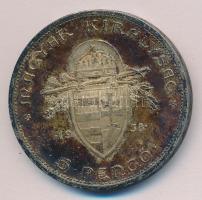 1938. 5P Ag "Szent István" T:2 patina