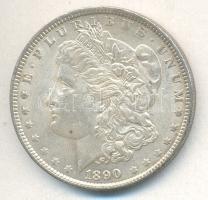 Amerikai Egyesült Államok 1890. 1$ Ag "Morgan" T:2 k. USA 1890. Morgan Dollar Ag C:XF scratched