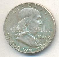 Amerikai Egyesült Államok 1963. 1/2$ Ag "Franklin" T:2- USA 1963. 1/2 Dollar Ag "Franklin" C:VF