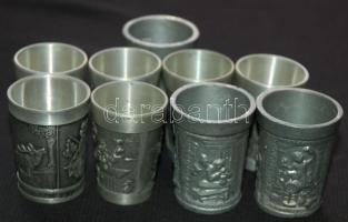 8db nagyrészt klf feles ón pohár