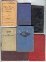 1934-1942  7db klf zsebnaptár
