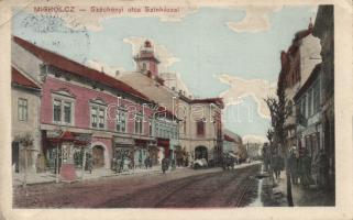 Miskolc Széchenyi utca, Színház, Weidlich Pál, illetve Liebling üzlete, Bútor és szőnyeg kereskedés (EK)