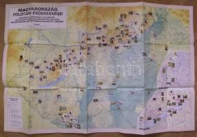 1989 Központi Földtani Hivatal - Magyarország földtani érdekességein térkép, 1:600 000, 94x60cm