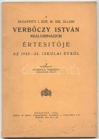 1932/1939 A budapesti Verbőczy István Gimnázium 2db évkönyve