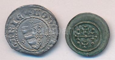1141-1162. Denár Ag "II. Géza" (0.20g) + 1358-1371. Denár Ag "I. Lajos" (0.52g) ...
