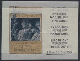 1897  2db reklámcédula a dresdeni Nemzetközi Művészeti Kiállításról