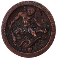 Zutt Richard (1887-1938) 1914. "KÉVE Művészegyesület - A Kultúráért és a Hazáért" bronz emlékérem (80mm) T:2 / 1914. KÉVE Art Association Br commemorative medallion. Sign: Richard Zutt (80mm) C:XF